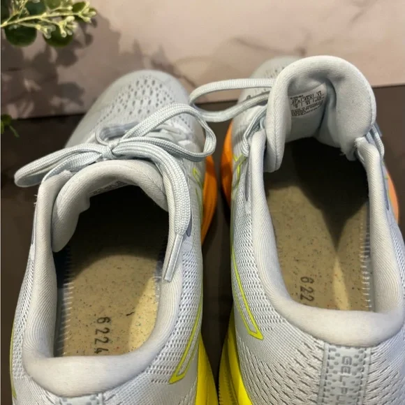 Asics Gray and Yellow Athletic Shoes - Picture 11 of 12